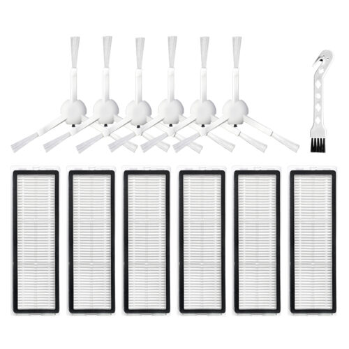 13pcs Replacements for Mijia 1C Dreame F9 D9 Vacuum Cleaner Parts Accessories Side Brushes*6 HEPA Filters*6 Cleaning Tool*1 [Not-original]