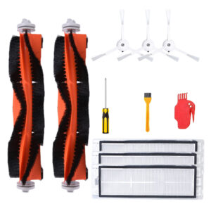 11PCS Replacement Parts for Xiaomi S55 S6 S5 MAX Robot Vacuum Cleaner Main Brush Filter Side Brush Screw Red Blade Yellow Comb[Not original] Non-original