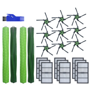 23pcs Replacements for iRobot Roomba S9 S9+ Vacuum Cleaner Parts Accessories Main Brushes*4 Side Brushes*9 HEPA Filters*9 Cleaning Tool*1 [Non-Original]