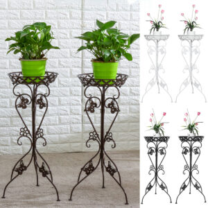 Metal Plant Display Stand Flower Pot Holder Shelf Garden Patio Indoor Outdoor