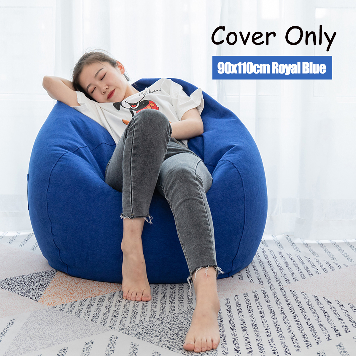 NESLOTH 90*110cm Soft Bean Bag Chairs Couch Sofa Cover Indoor Lazy Sofa For Adults 2 NESLOTH 90*110cm Soft Bean Bag Chairs Couch Sofa Cover Indoor Lazy Sofa For Adults