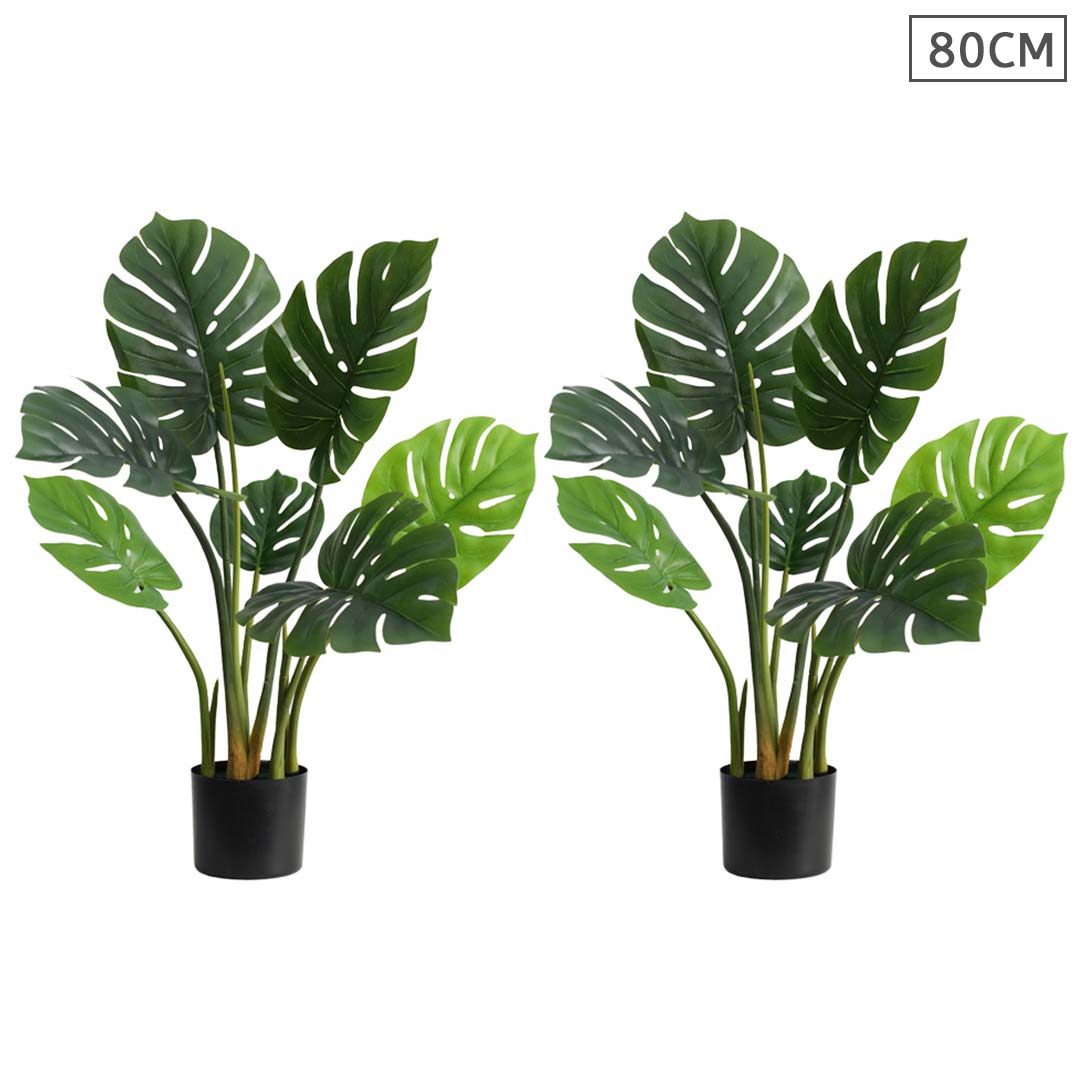 SOGA 2X 80cm Artificial Indoor Potted Turtle Back Fake Decoration Tree Flower Pot Plant 1 SOGA 2X 80cm Artificial Indoor Potted Turtle Back Fake Decoration Tree Flower Pot Plant