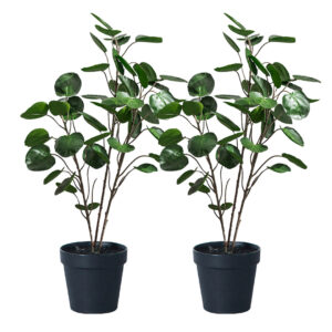 SOGA 2X 95cm Green Artificial Indoor Pocket Money Tree Fake Plant Simulation Decorative