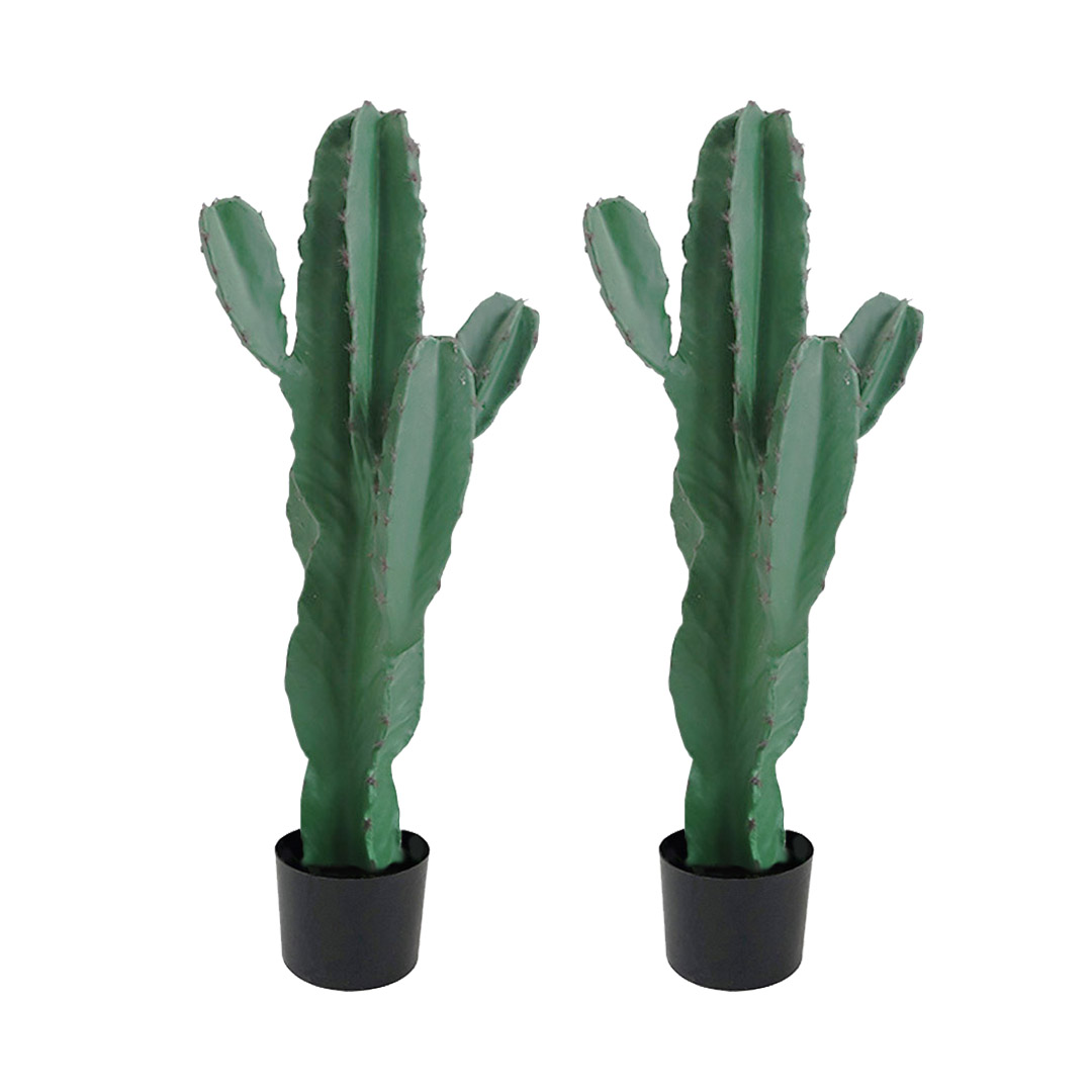 SOGA 2X 70cm Green Artificial Indoor Cactus Tree Fake Plant Simulation Decorative 5 Heads 1 SOGA 2X 70cm Green Artificial Indoor Cactus Tree Fake Plant Simulation Decorative 5 Heads