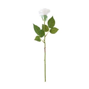 SOGA 10pcs Artificial Silk Flower Fake Rose Bouquet Table Decor White