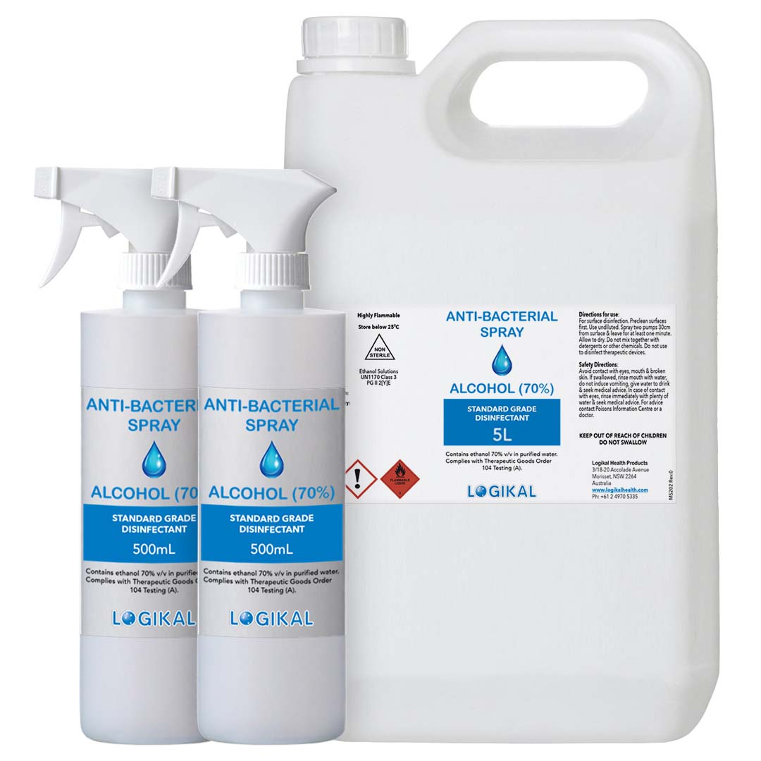 5L and 2X 500ML Standard Grade Disinfectant Anti-Bacterial Alcohol Spray Bottle Refill Kit 1 5L and 2X 500ML Standard Grade Disinfectant Anti-Bacterial Alcohol Spray Bottle Refill Kit