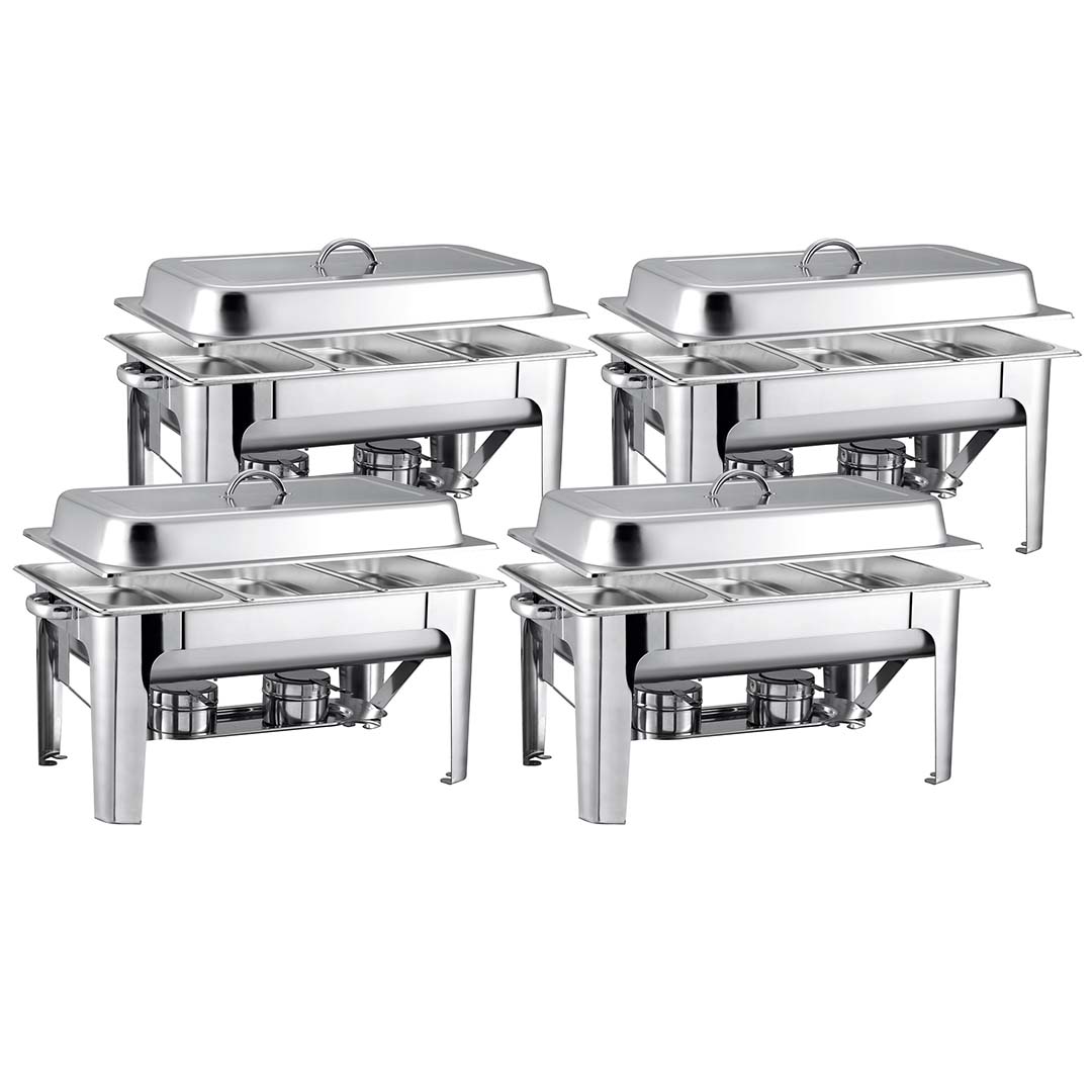 SOGA 4X 9L Stainless Steel 3 Pans Bain-marie Chafing Catering Dish Buffet Food Warmer
