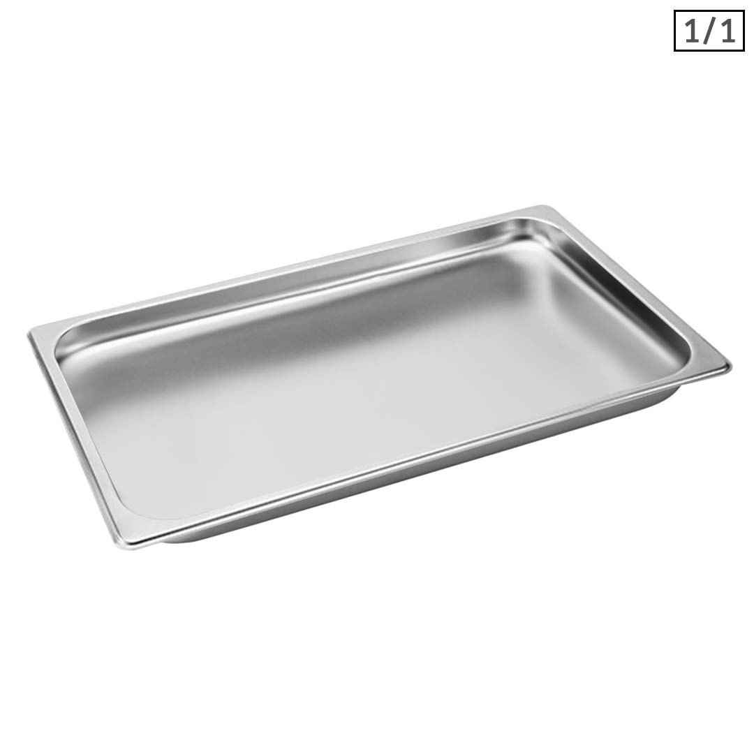 SOGA Gastronorm GN Pan Full Size 1/1 GN Pan 2cm Deep Stainless Steel Tray