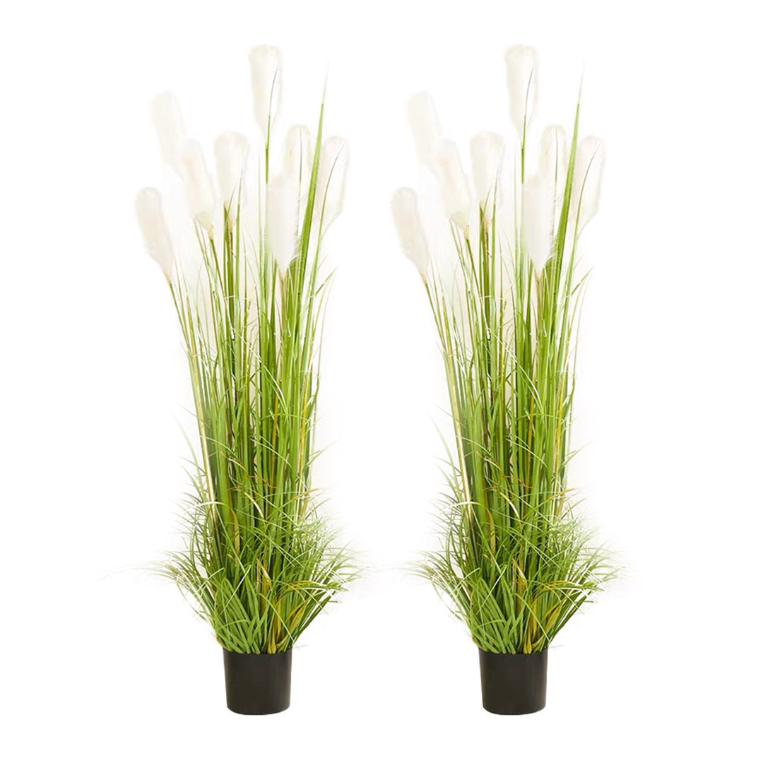 SOGA 2X 150cm Green Artificial Indoor Potted Reed Grass Tree Fake Plant Simulation Decorative 1 SOGA 2X 150cm Green Artificial Indoor Potted Reed Grass Tree Fake Plant Simulation Decorative
