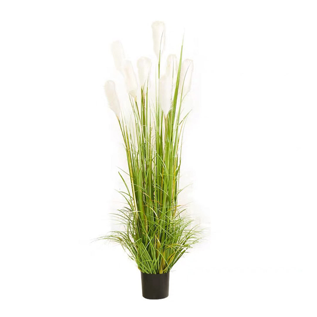 SOGA 120cm Green Artificial Indoor Potted Reed Grass Tree Fake Plant Simulation Decorative 1 SOGA 120cm Green Artificial Indoor Potted Reed Grass Tree Fake Plant Simulation Decorative