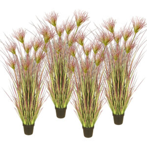 SOGA 4X 150cm Purple Artificial Indoor Potted Papyrus Plant Tree Fake Simulation Decorative