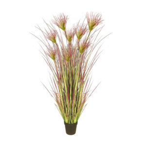 SOGA 120cm Purple Artificial Indoor Potted Papyrus Plant Tree Fake Simulation Decorative