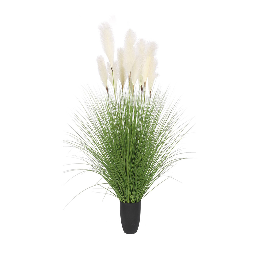 SOGA 110cm Artificial Indoor Potted Reed Bulrush Grass Tree Fake Plant Simulation Decorative 1 SOGA 110cm Artificial Indoor Potted Reed Bulrush Grass Tree Fake Plant Simulation Decorative