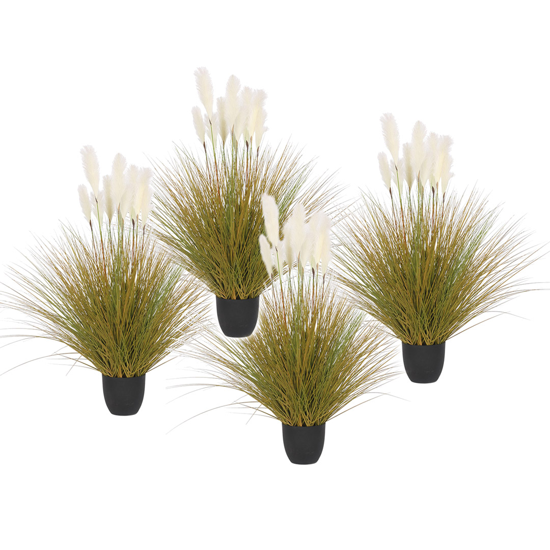 SOGA 4X 137cm Artificial Indoor Potted Reed Bulrush Grass Tree Fake Plant Simulation Decorative 1 SOGA 4X 137cm Artificial Indoor Potted Reed Bulrush Grass Tree Fake Plant Simulation Decorative