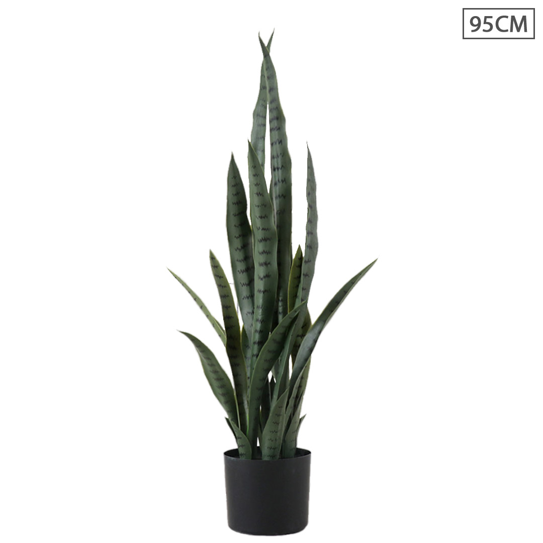 SOGA 95cm Artificial Indoor Snake Sansevieria Plant Fake Decoration Tree Flower Pot