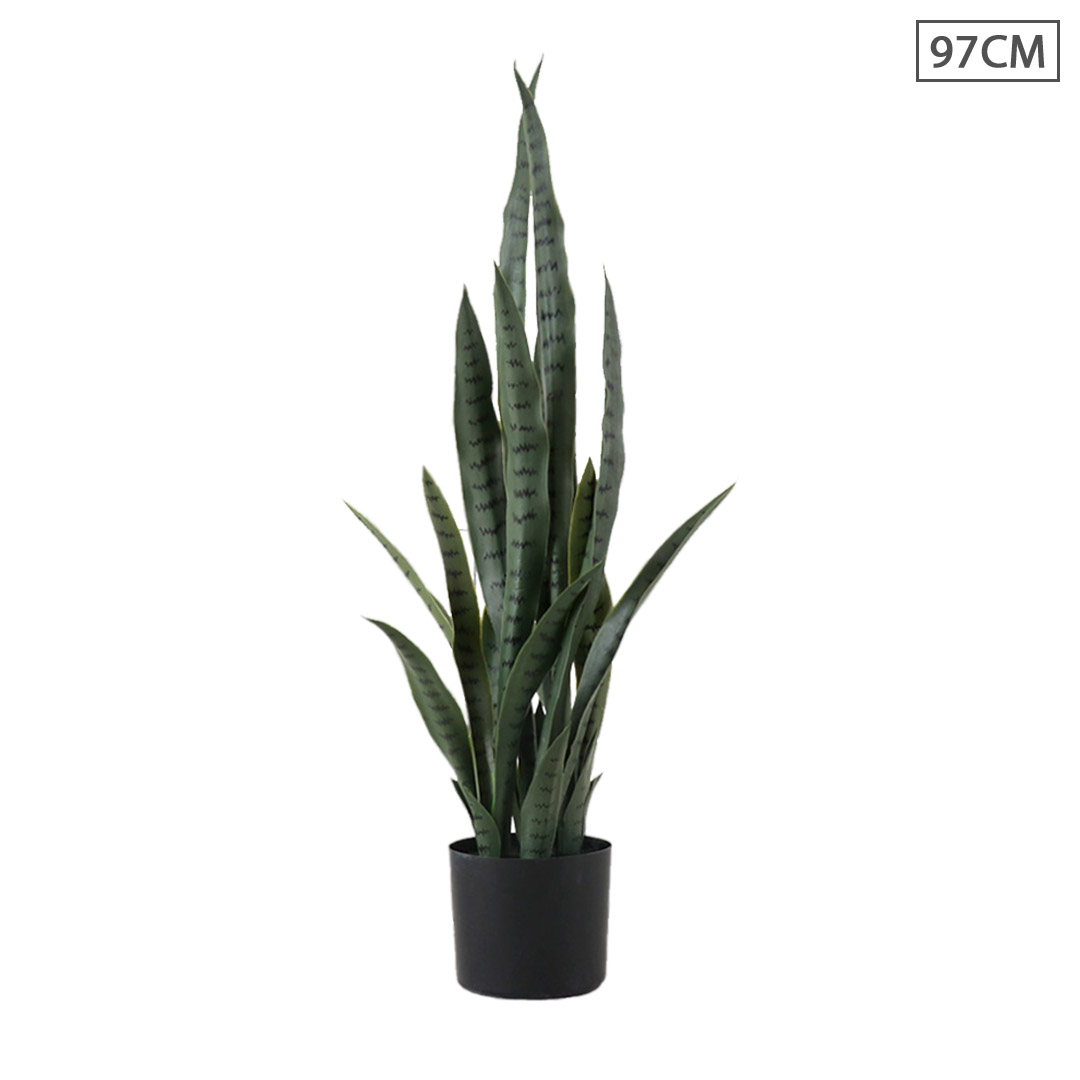 SOGA 97cm Artificial Indoor Snake Sansevieria Plant Fake Decoration Tree Flower Pot