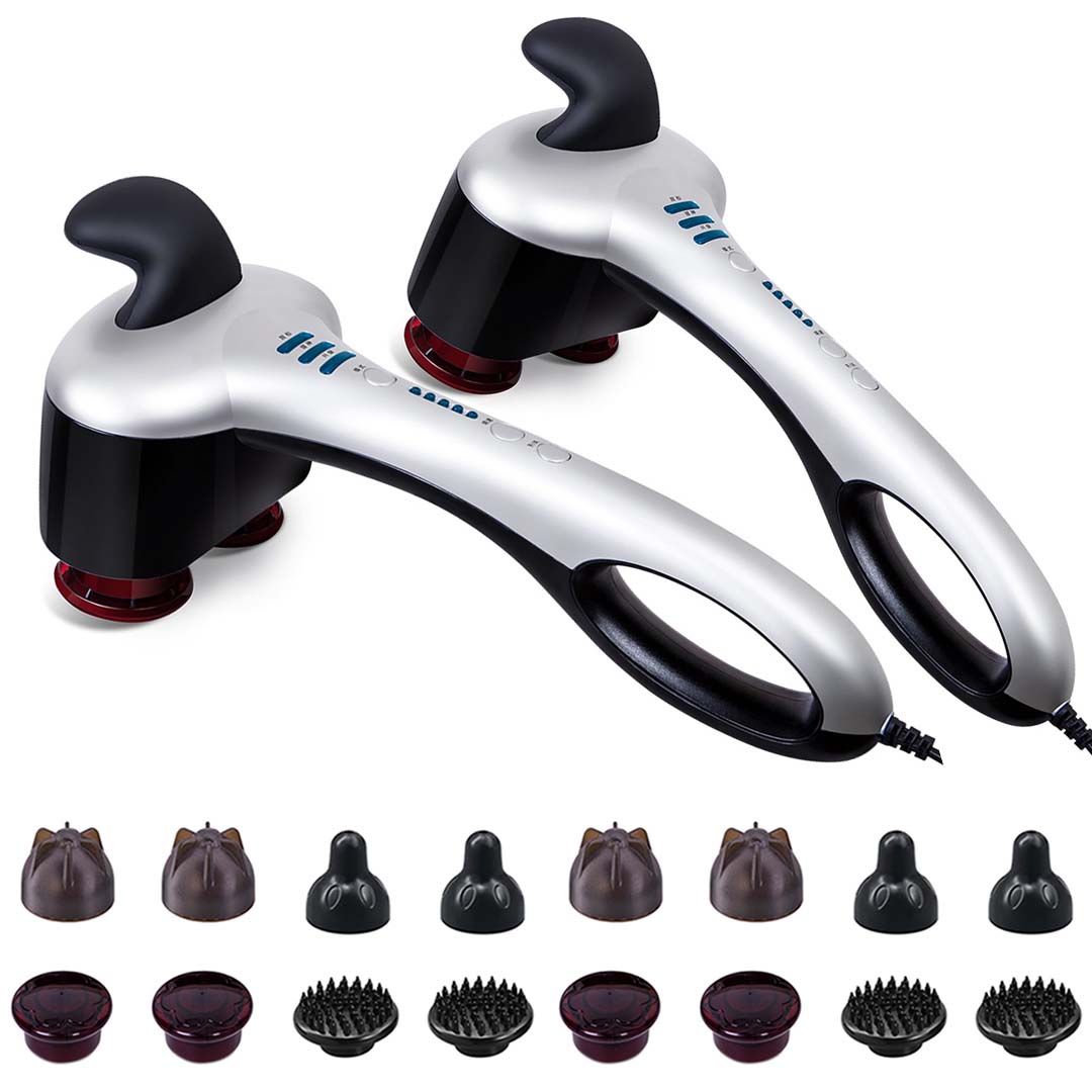 SOGA 2X Portable Handheld Massager Soothing Heat Stimulate Blood Flow Foot Shoulder