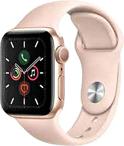 Apple Watch Series 5 (GPS + Cellular, 44MM) - Space Gray Aluminum Case with Black Sport Band (Renewed)