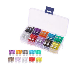 100pcs Car Fuses 2A 3A 5A 7.5A 10A 15A 20A 25A 30A 35A Amp with Box Clip Assortment Auto Blade Type Fuse Set Truck