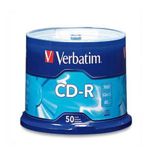 Verbatim 700MB 52x CD-R (Tube of 50pcs)