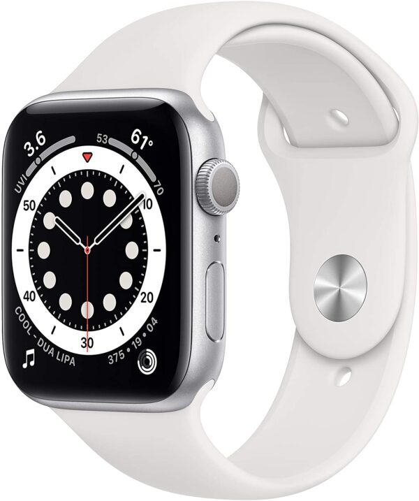 New Apple Watch Series 6 (GPS, 40mm) - Silver Aluminum Case with White Sport Band