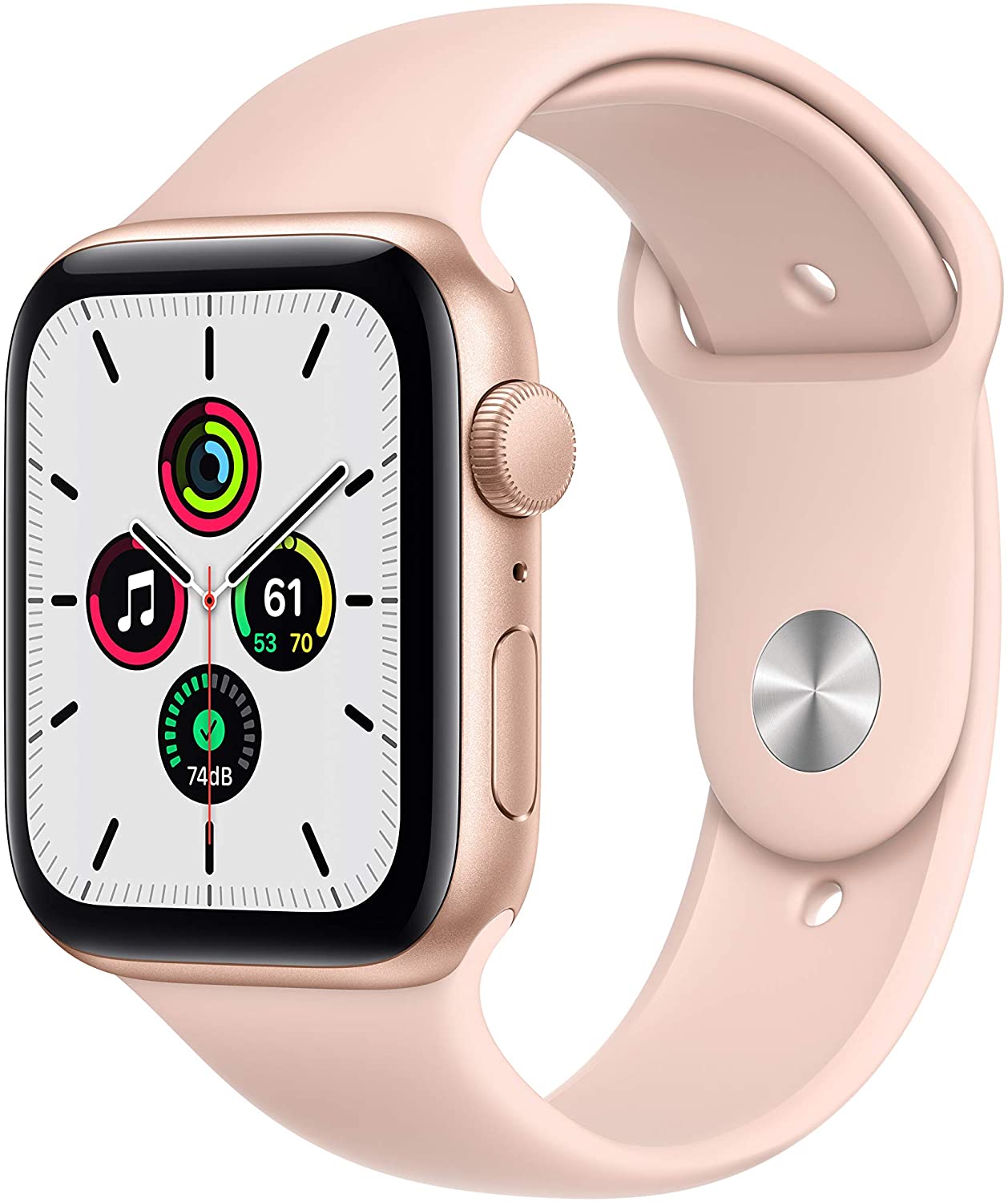 New Apple Watch SE (GPS, 44mm) - Gold Aluminum Case with Pink Sand Sport Band 12 New Apple Watch SE (GPS, 44mm) - Gold Aluminum Case with Pink Sand Sport Band