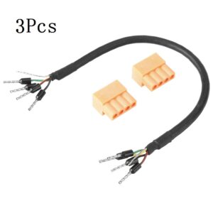 3Pcs M5Stack 24AWG 4-Core Twisted Pair Shielded Cable RS485 RS232 CAN Data Communication Line 0.2M