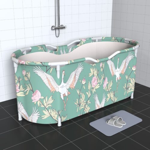 46x27.6x23.6 inch Portable Bathtub Folding Water Tub Indoor Outdoor Room Adult Spa Foldable Bath Bucket