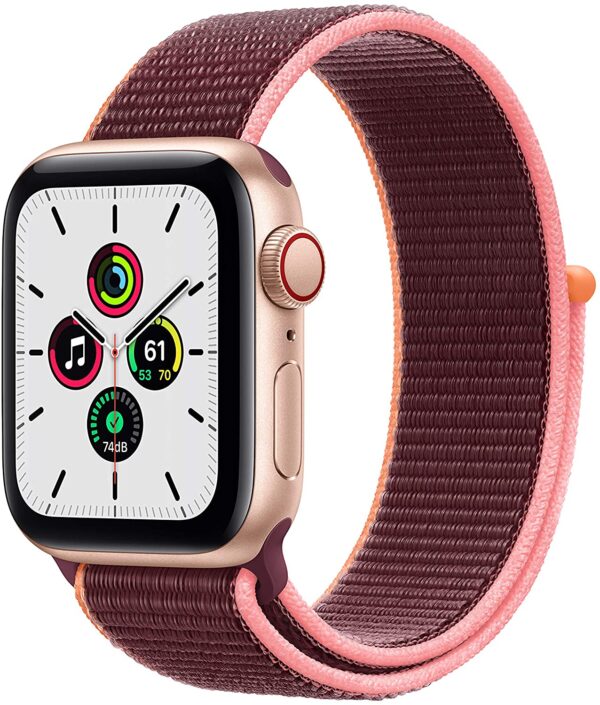 New Apple Watch SE (GPS, 44mm) - Gold Aluminum Case with Pink Sand Sport Band