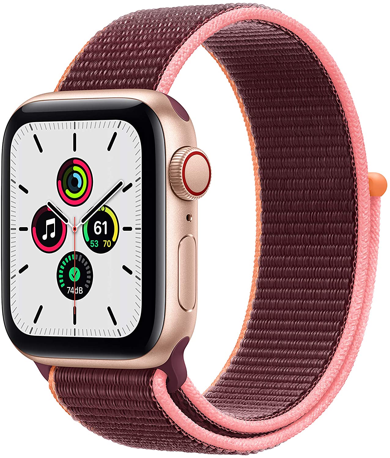 New Apple Watch SE (GPS, 44mm) - Gold Aluminum Case with Pink Sand Sport Band 1 New Apple Watch SE (GPS, 44mm) - Gold Aluminum Case with Pink Sand Sport Band