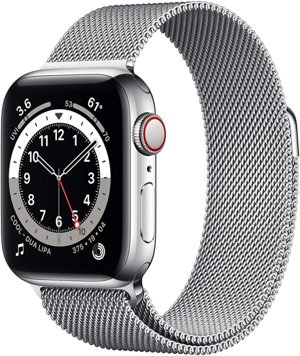 New Apple Watch Series 6 (GPS, 40mm) - Silver Aluminum Case with White Sport Band
