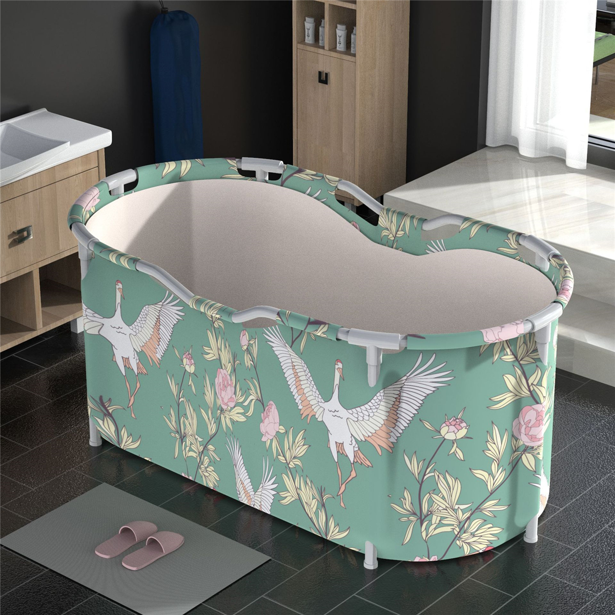 46x27.6x23.6 inch Portable Bathtub Folding Water Tub Indoor Outdoor Room Adult Spa Foldable Bath Bucket 1 46x27.6x23.6 inch Portable Bathtub Folding Water Tub Indoor Outdoor Room Adult Spa Foldable Bath Bucket