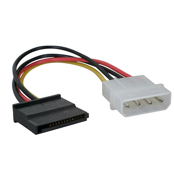 ATX 45CM 4-pin Molex Male Power to 1x Serial ATA-15pin Cable Adapter