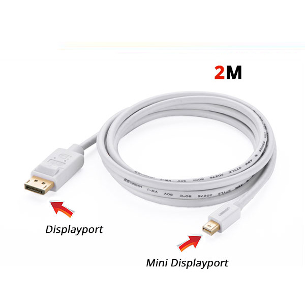 UGREEN Mini DisplayPort Male to Displayport Male Converter Cable (10408)