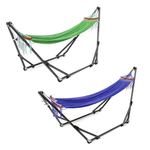 Portable Canvas Hammock Stand Portable Multifunctional Practical Outdoor Garden Swing Hammock Single Hanging Chair Bed Leisure Camping Travel