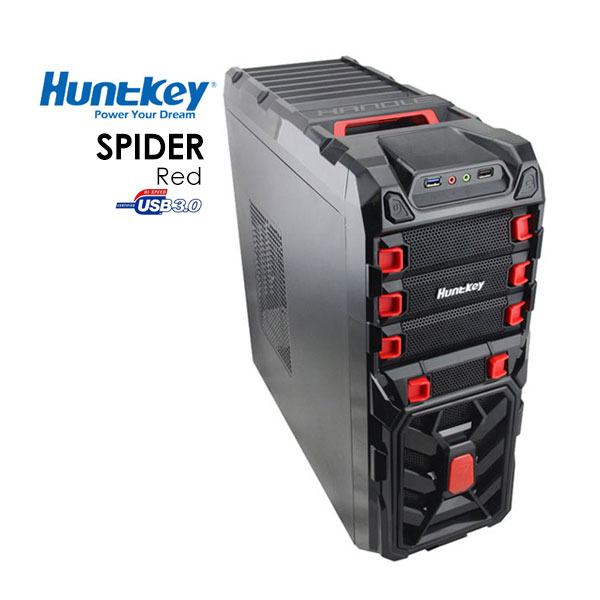 Huntkey SPIDER RED Gaming Case (No PSU)