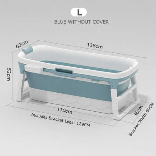 Xiaoshutong 138/117CM Portable Folding Adult Bathtub Surround Lock Temperature Anti-slip Isolation Layer with Enlarged Space Design Sauna for Bathroom