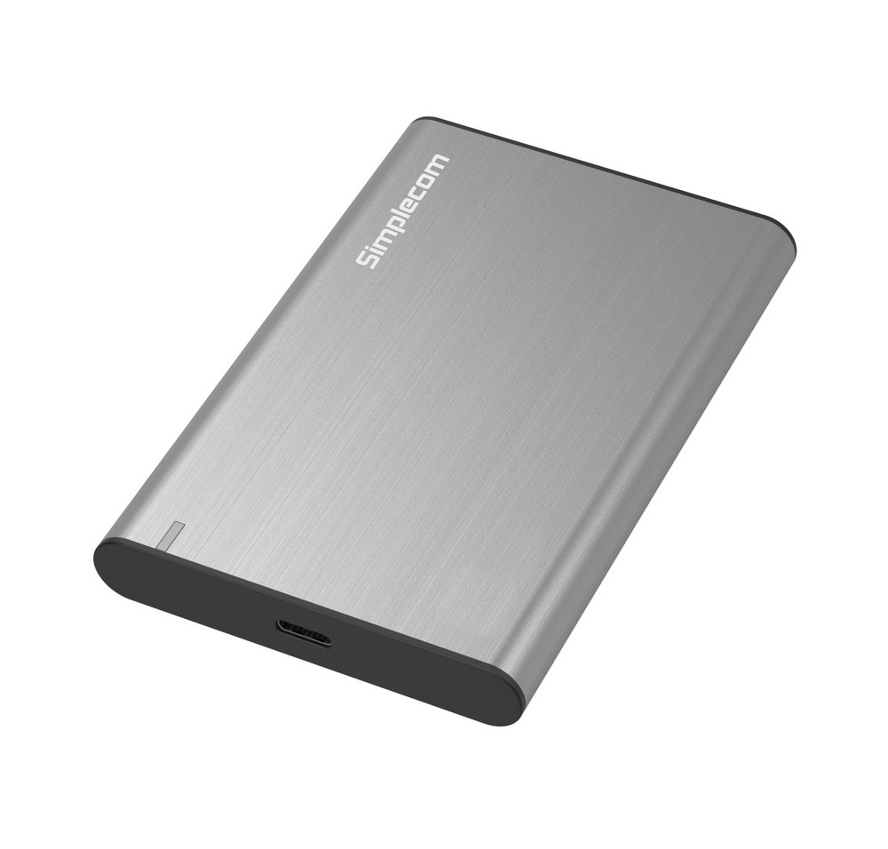 Simplecom SE221 Aluminium 2.5'' SATA HDD/SSD to USB 3.1 Enclosure Gray