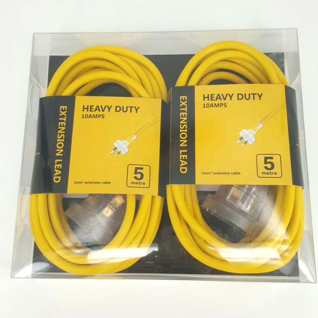 5m Heavy Duty Extension Lead Twin Pack