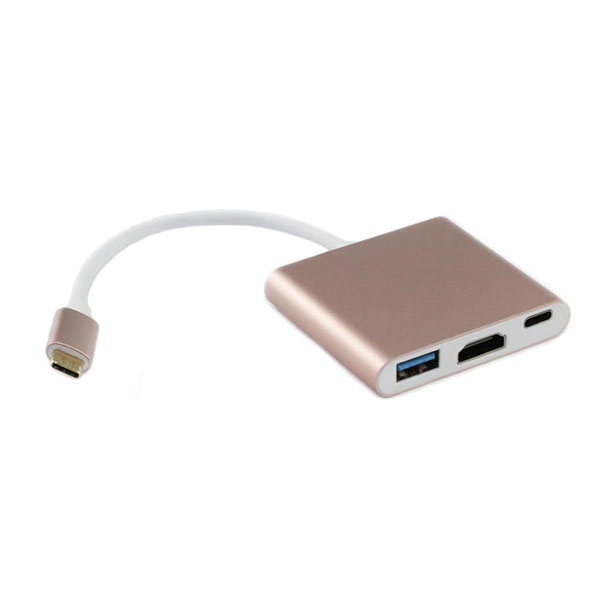 USB Type C to USB3.0 AF with HDMI 2.0 and Type C adaptor  (Aluminium shell)