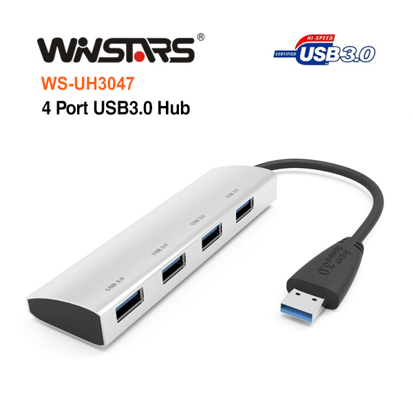 Winstars 4-Port Slim USB 3.0 Hub (WS-UH3047)