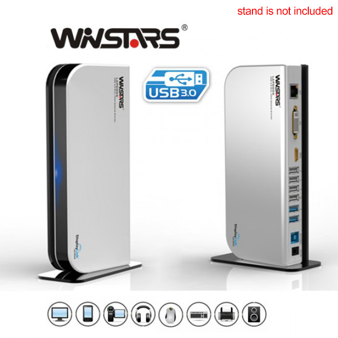Winstars USB 3.0 Universal Dock (WS-UG39DK4) - Black