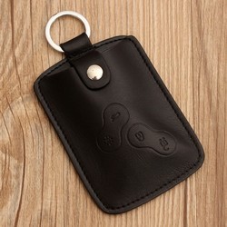 Black Leather Car Key Cover Case Wallet Holder Shell for Renault Clio Scenic Megane Duster Sandero Captur Twin 5 Black Leather Car Key Cover Case Wallet Holder Shell for Renault Clio Scenic Megane Duster Sandero Captur Twin - Image 5