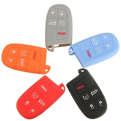 Silicone Car Key Case Cover Fob Shell 5 Button Remote for Jeep Chrysler Dodge Fiat 2