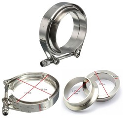 3.5 Inch V-Band Clamp with Flanges Turbo Exhaust Intercooler Down Pipe Stainless 89mm 2 3.5 Inch V-Band Clamp with Flanges Turbo Exhaust Intercooler Down Pipe Stainless 89mm - Image 2