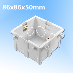 86x86mm Wall Plate Box Universal White Socket Switch Back Cassette 2 86x86mm Wall Plate Box Universal White Socket Switch Back Cassette - Image 2