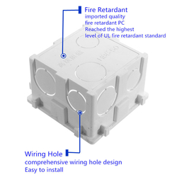 86x86mm Wall Plate Box Universal White Socket Switch Back Cassette 6 86x86mm Wall Plate Box Universal White Socket Switch Back Cassette - Image 6