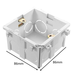 86x86mm Wall Plate Box Universal White Socket Switch Back Cassette 7 86x86mm Wall Plate Box Universal White Socket Switch Back Cassette - Image 7