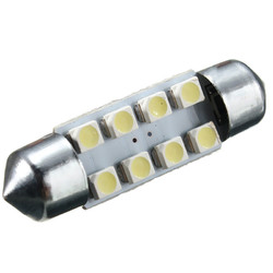 36mm 8 SMD White DC12V LED Festoon Dome Light Door Interior Lamp Bulbs C5W 2