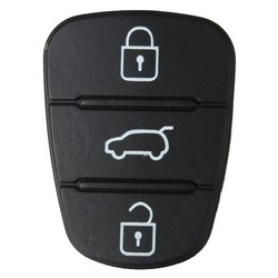 3 Button Remote Key Fob Case Shell Rubber Pad For Hyundai I10 I20 I30 Flip Key 1